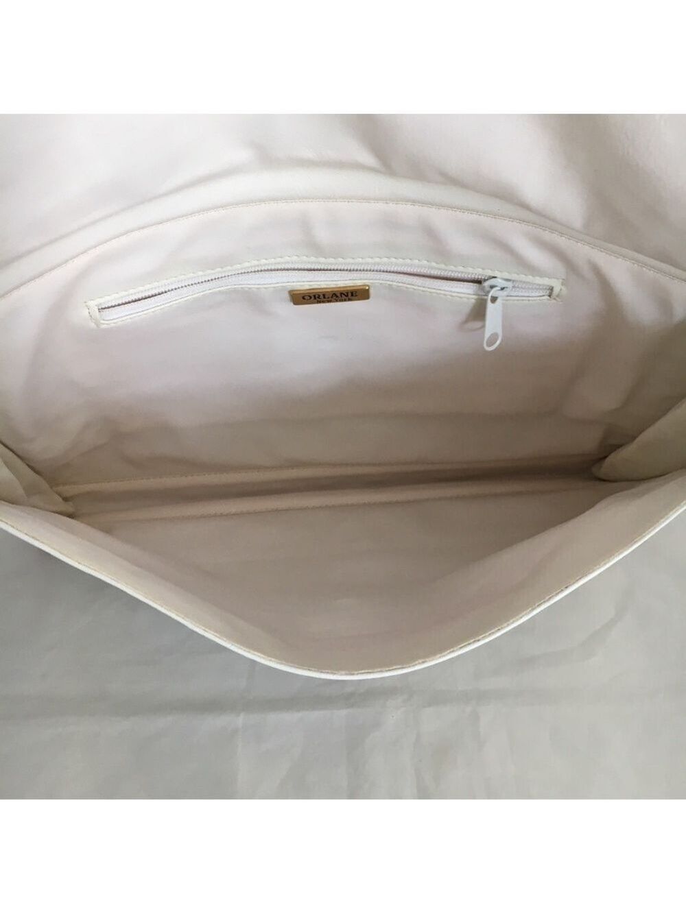ORLANE white leather clutch - Picture 5 of 8